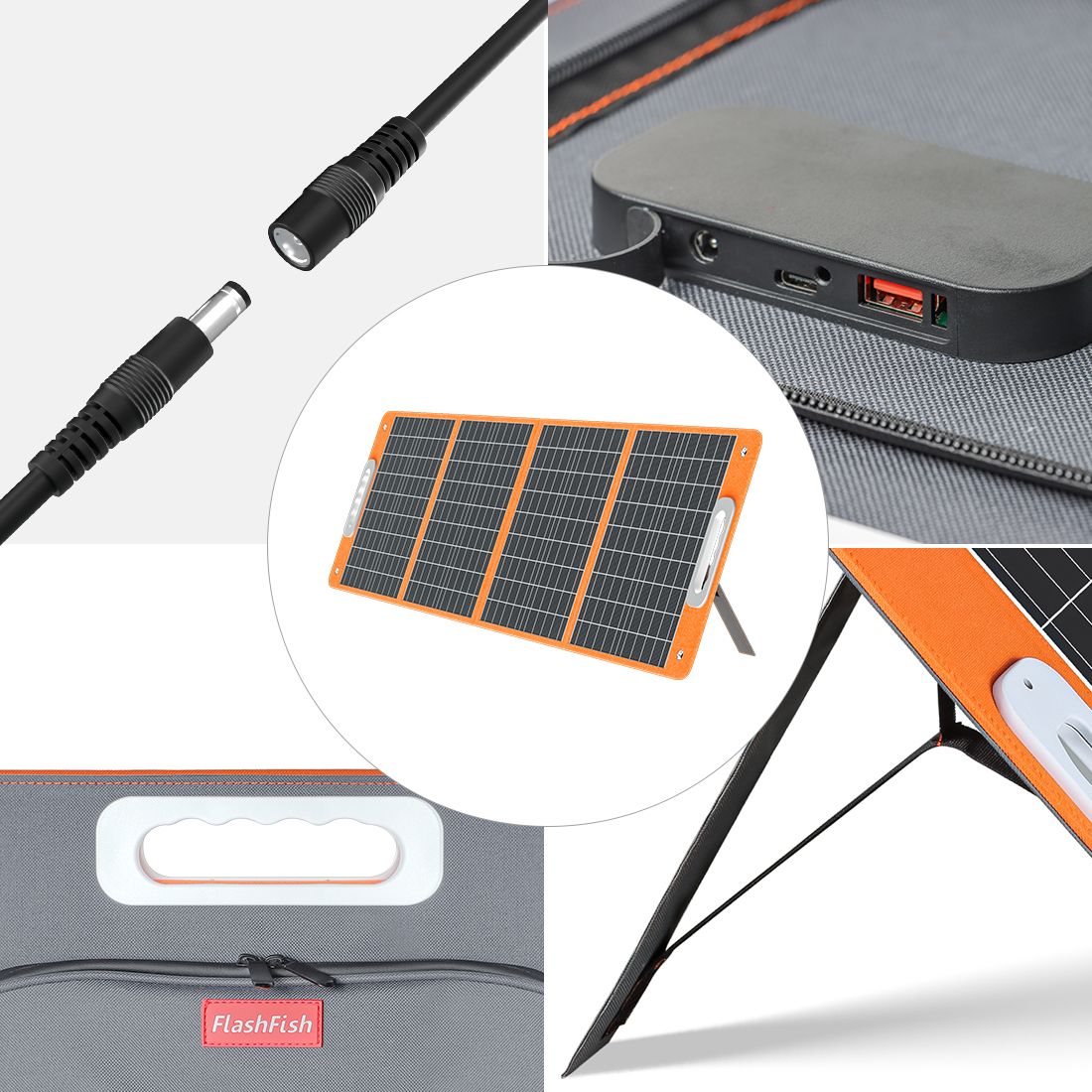 300W Power Station & 100W Foldable Solar Panel, Li-Ion Battery Bank with AC/USB/DC Outputs, 230.88Wh Solar Generator For Camping with18V/100W - product view 11