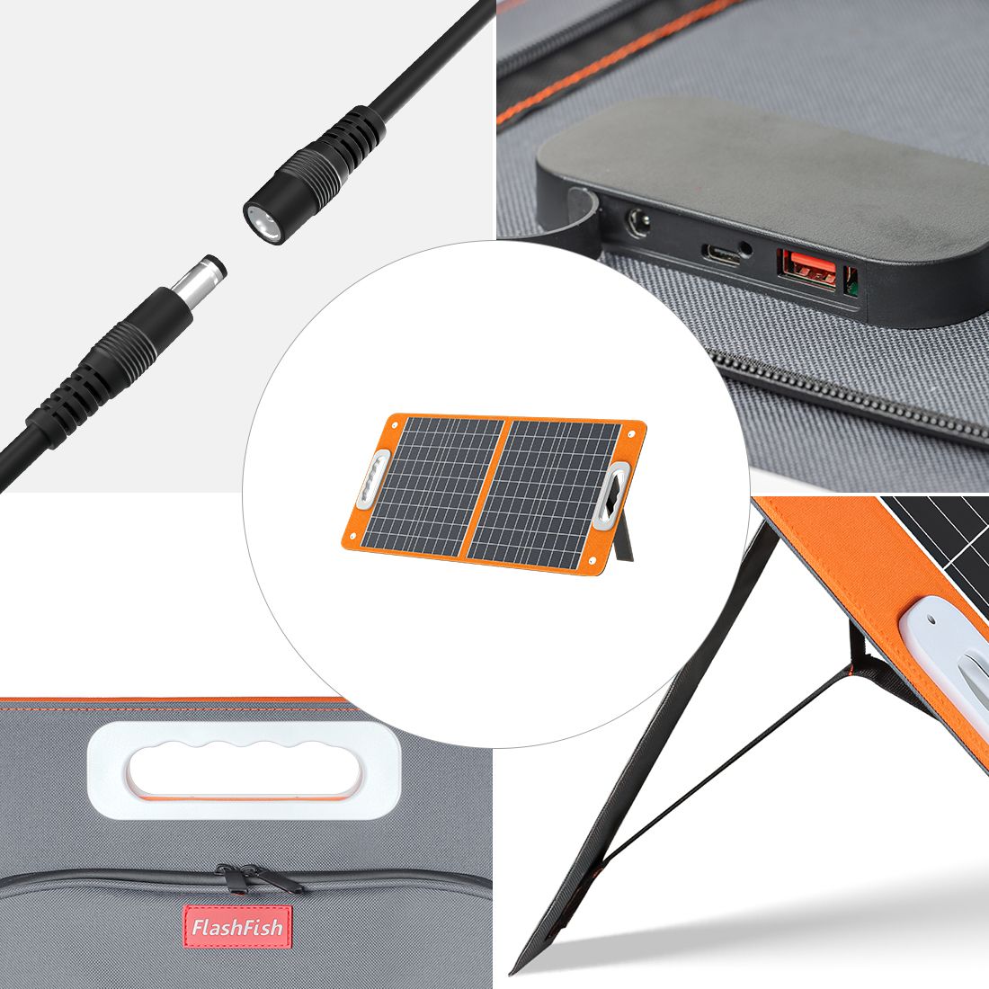 Portable Power Station 300W & Foldable Solar Panel, Li-Ion Battery Bank with AC/USB/DC Outputs, 230.88Wh Solar Generator For Camping with18V/60W - product view 9
