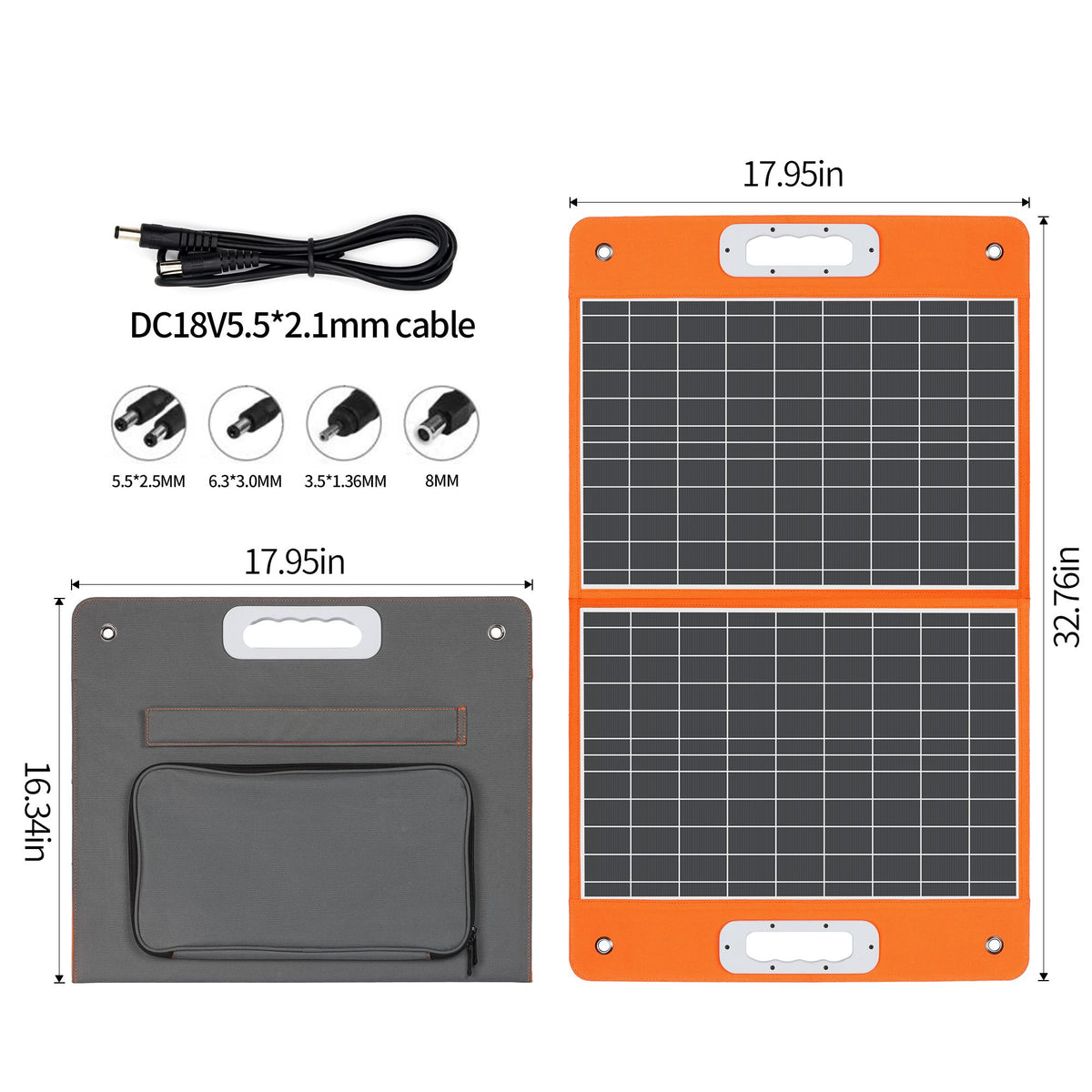 Portable Power Station 300W & Foldable Solar Panel, Li-Ion Battery Bank with AC/USB/DC Outputs, 230.88Wh Solar Generator For Camping with18V/60W - product view 8