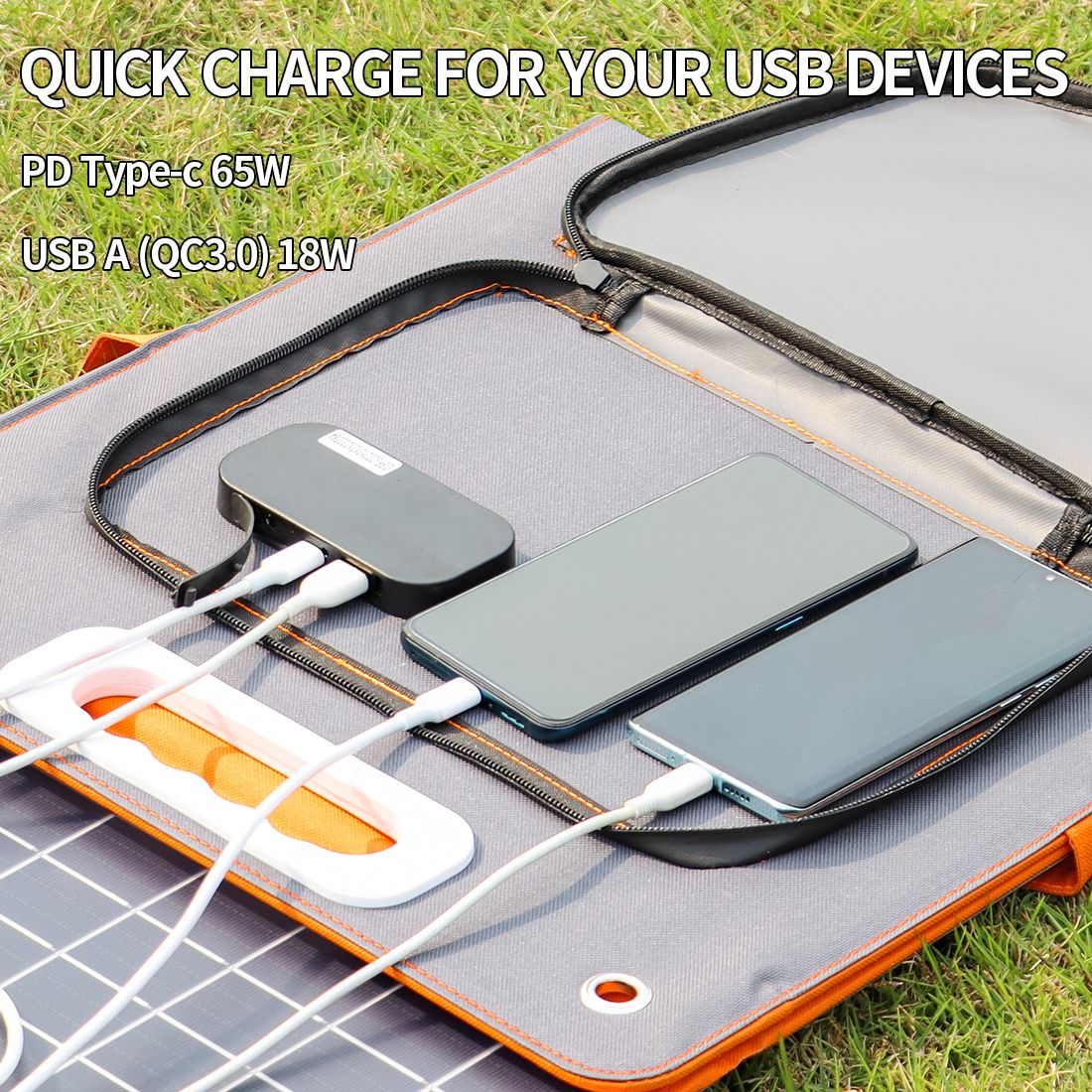 Portable Power Station 300W & Foldable Solar Panel, Li-Ion Battery Bank with AC/USB/DC Outputs, 230.88Wh Solar Generator For Camping with18V/60W - product view 10