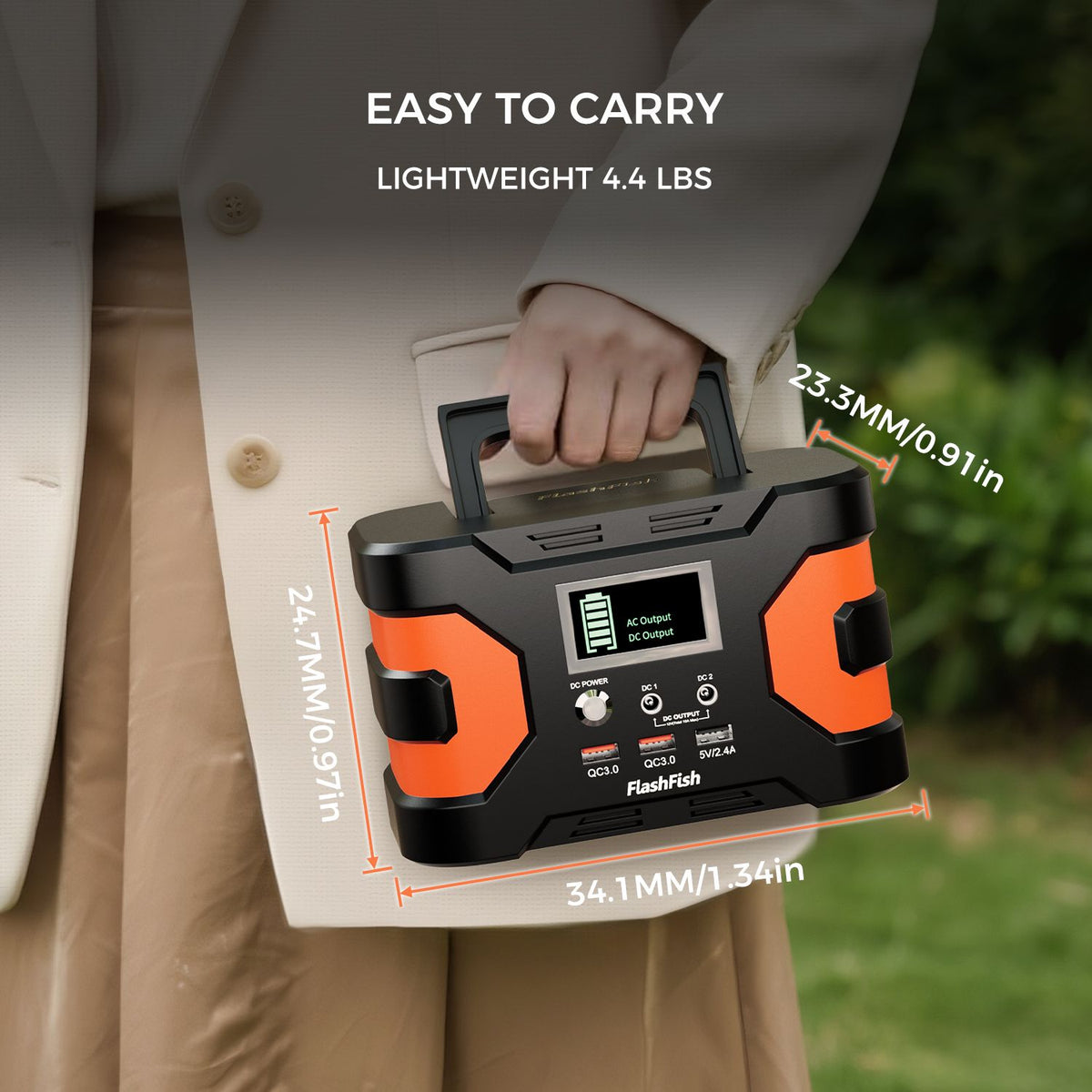 150W Portable Power Station & 60W Solar Panel; FlashFish 45000mAh Solar Generator with 60W 18V ETFE Portable Solar Panel; Flashfish Foldable Solar - product view 5