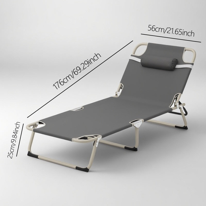 Portable Gray Folding Camping Cot for Adults
