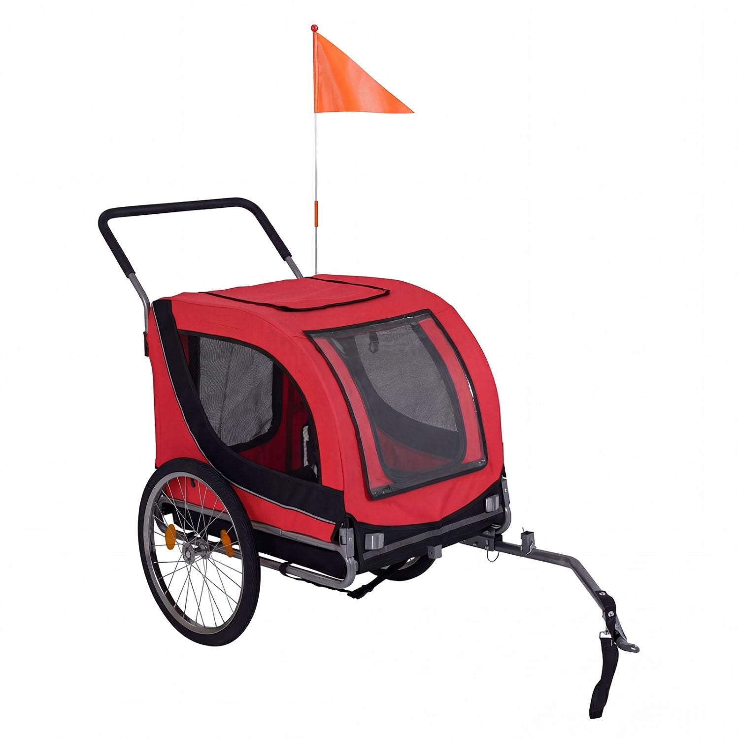 2-in-1 Dog Bike Trailer with Universal Bicycle Coupler