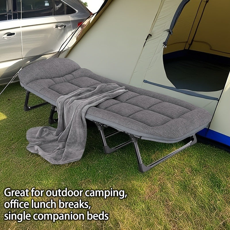 American-Style Folding Patio Cot with Mattress - product view 6