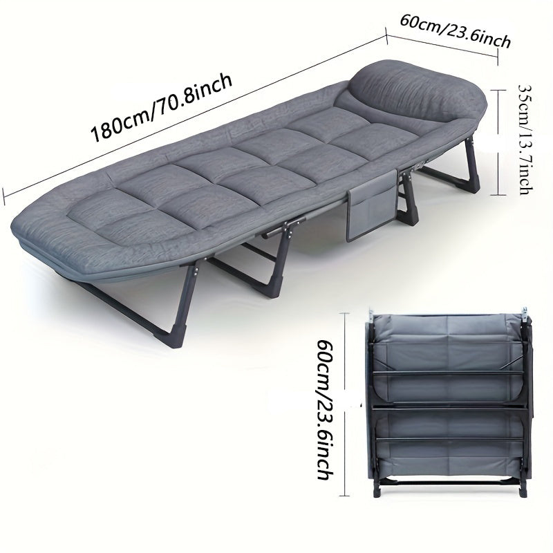 American-Style Folding Patio Cot with Mattress - product view 8