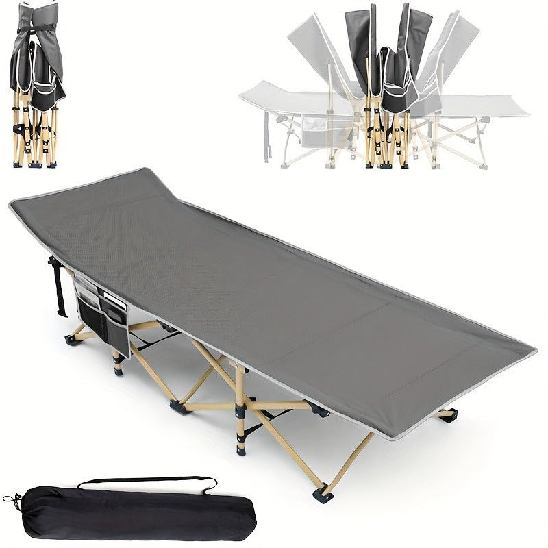 75-Inch Heavy-Duty Folding Camping Cot with Mattress - product view 3