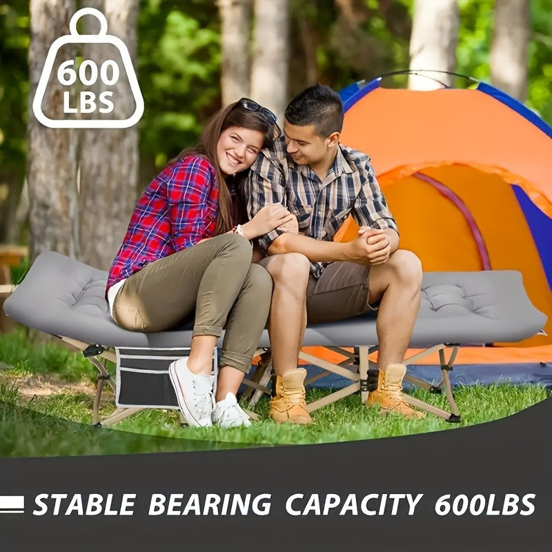 75-Inch Heavy-Duty Folding Camping Cot with Mattress - product view 5