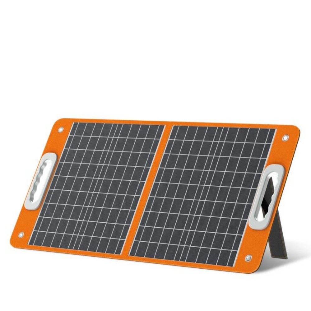 60W 18V Portable Solar Panel; Flashfish Foldable Solar Charger with 5V USB 18V DC Output Compatible with Portable Generator; Smartphones; Tablets and