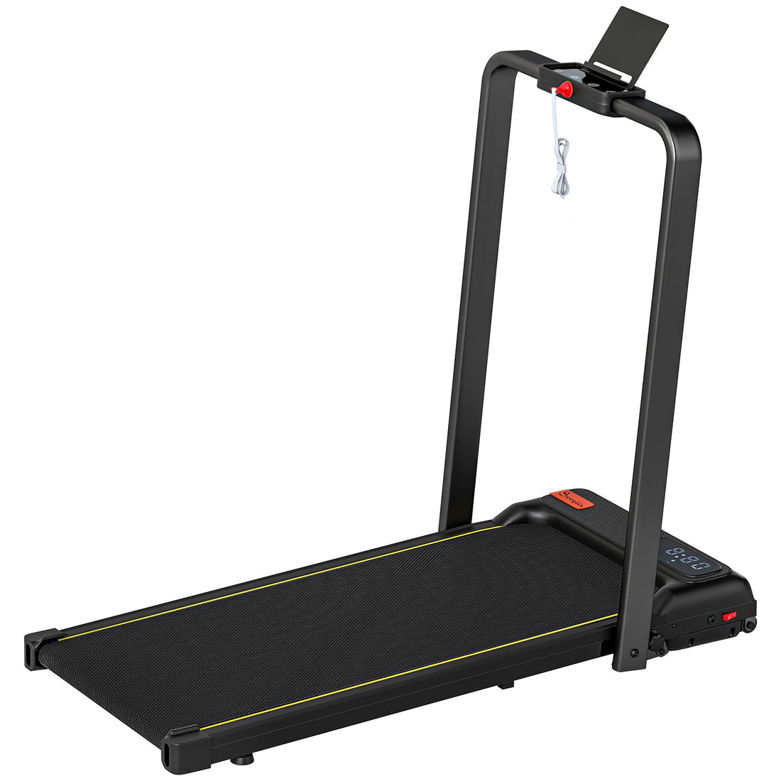 Soozier Foldable Under-Desk Walking Pad Treadmill with Incline and Remote