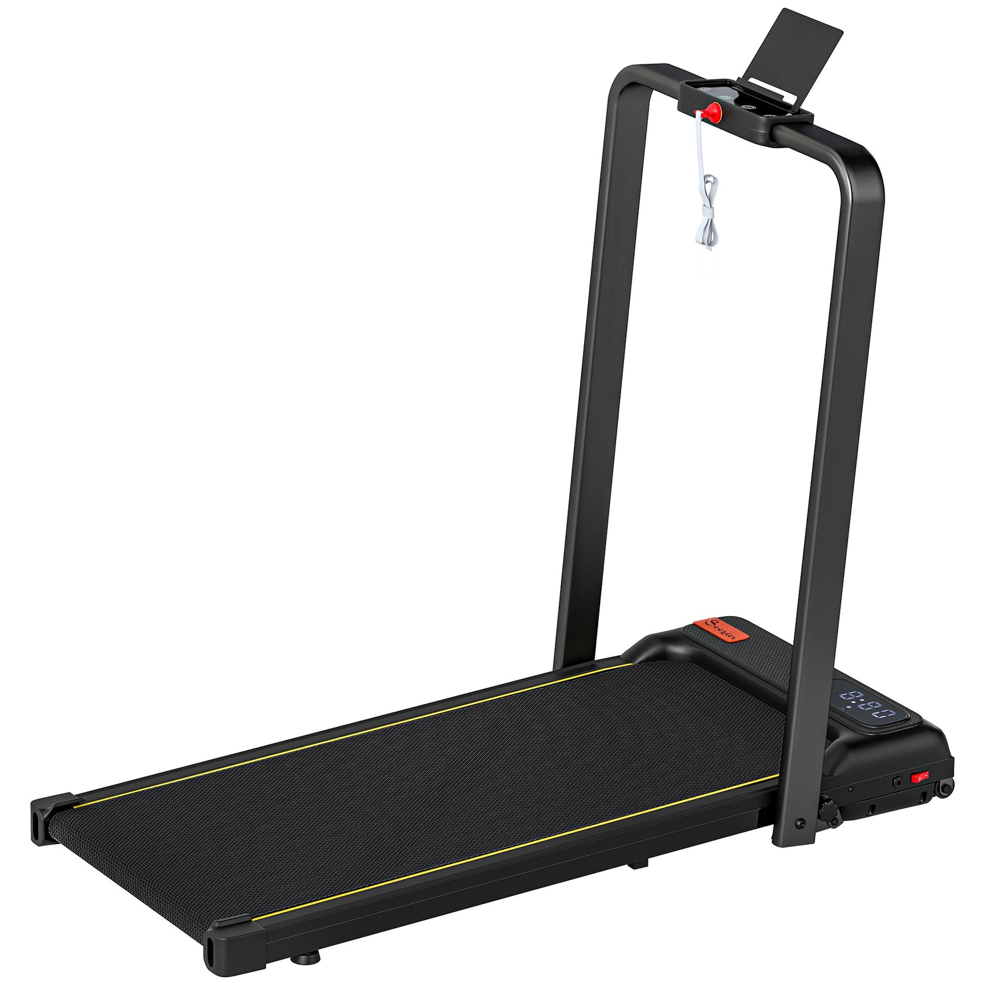 Soozier Foldable Under-Desk Walking Pad Treadmill with Incline and Remote