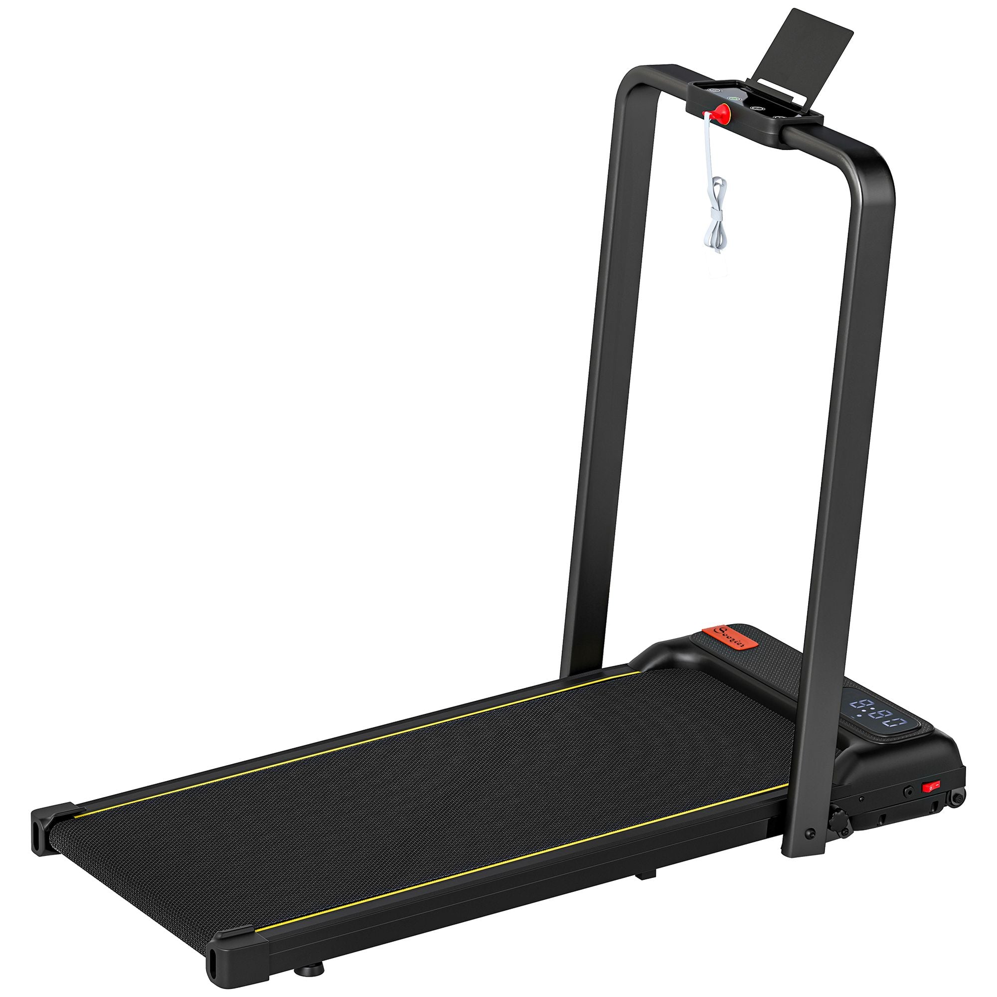 Soozier Foldable Under-Desk Walking Pad Treadmill with Incline and Remote