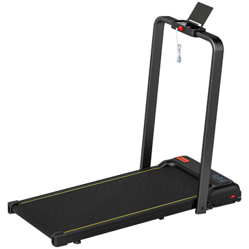 Soozier Foldable Under-Desk Walking Pad Treadmill with Incline and Remote