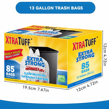 85-Count 13-Gallon Drawstring Garbage Bags, Lemon Mint Scent