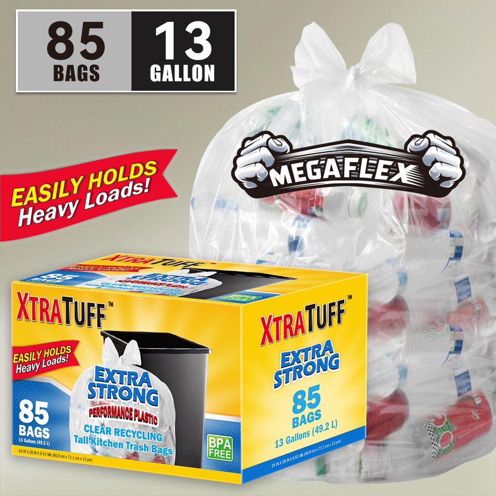 85-Count 13-Gallon Drawstring Garbage Bags, Lemon Mint Scent - product view 10