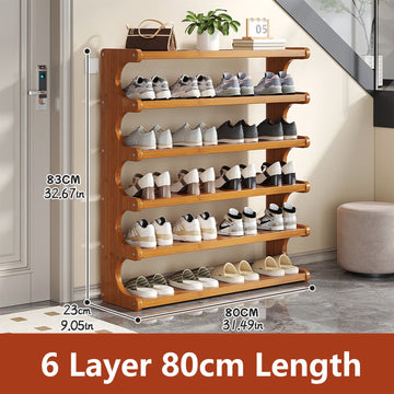 6-Tier Wood Grain Shoe Storage Rack