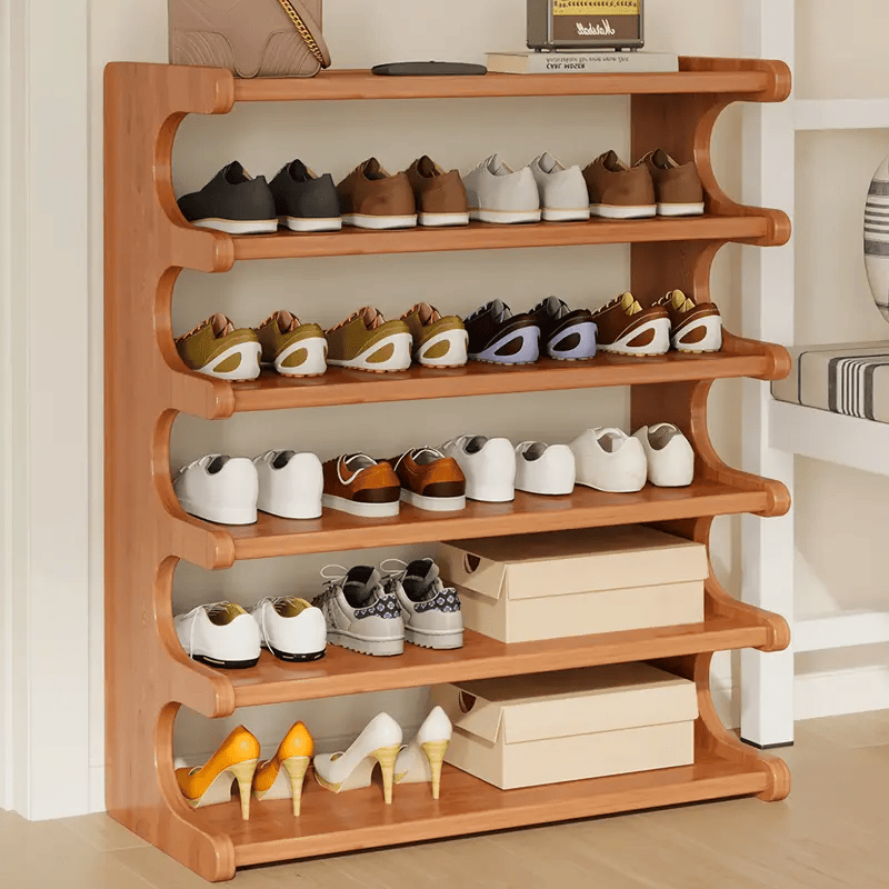 6-Tier Wood Grain Shoe Storage Rack - product view 2