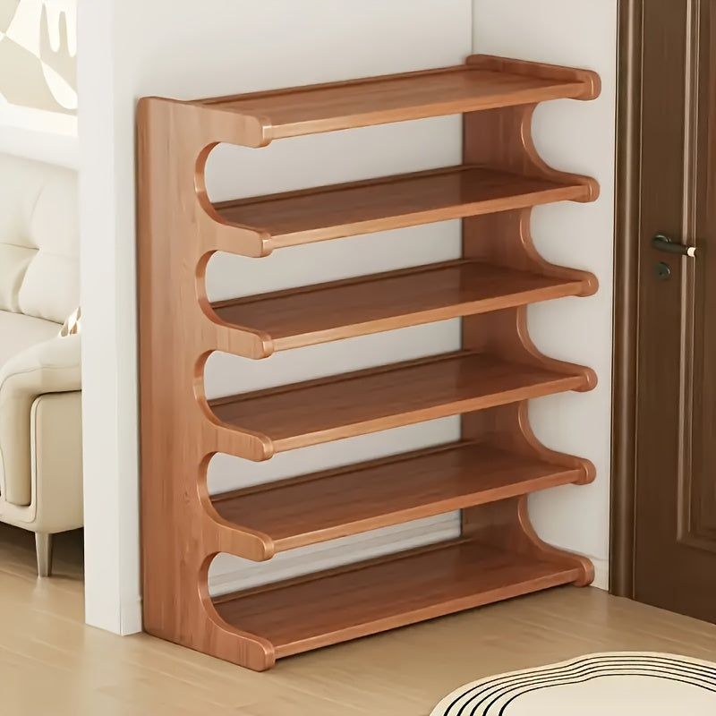 5-Tier Wood Grain Shoe Storage Rack