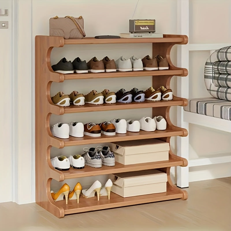 5-Tier Wood Grain Shoe Storage Rack - product view 5