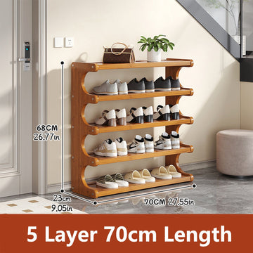 5-Tier Wood Grain Shoe Storage Rack