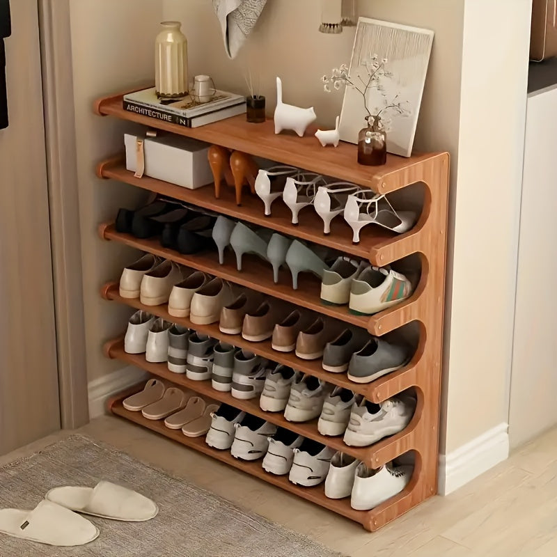 5-Tier Wood Grain Shoe Storage Rack - product view 8