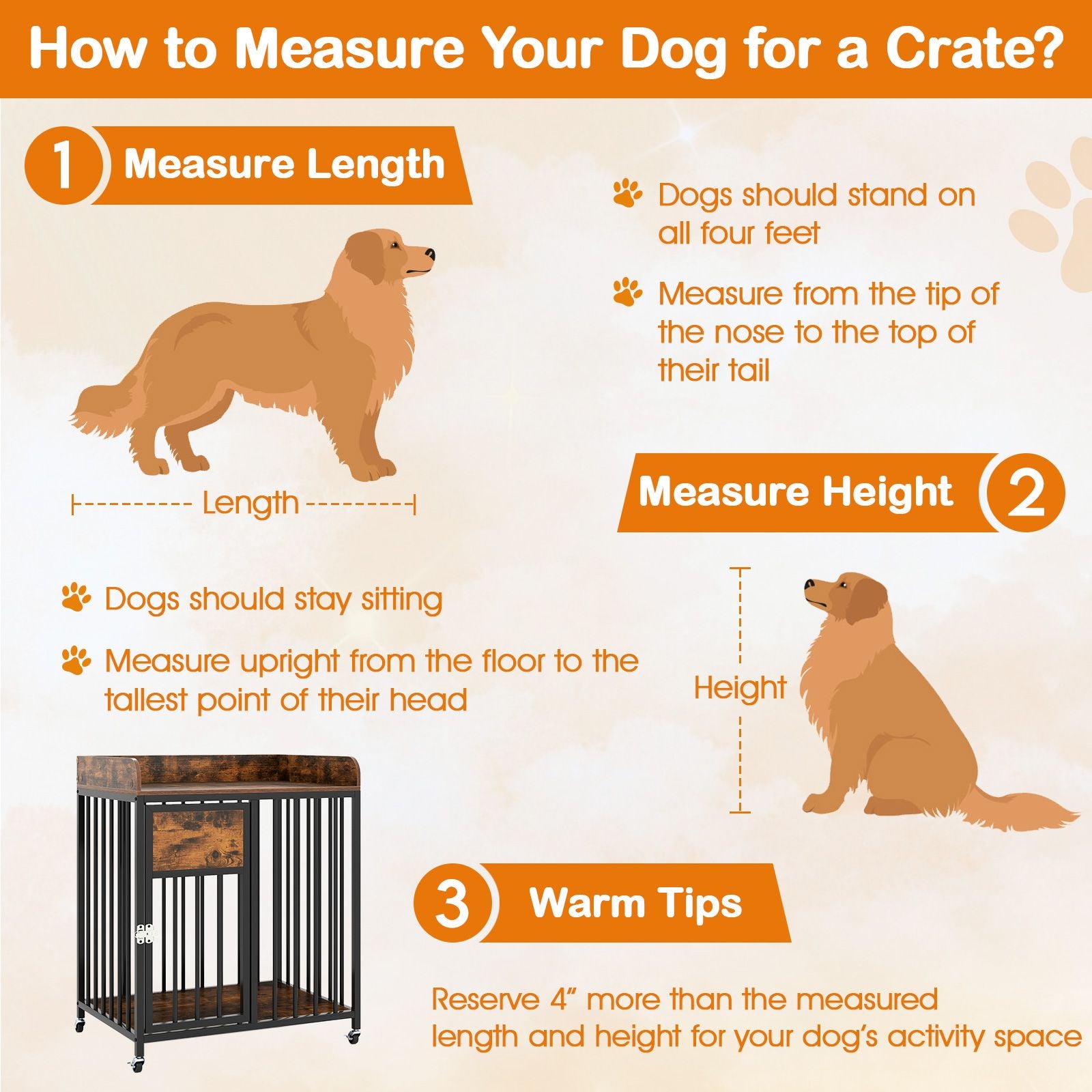 27.5 Inch Dog Crate Furniture with Wheels for Small Dogs and Puppies