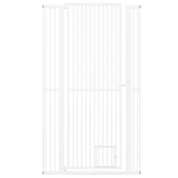 67.5" Extra Tall Pet Gate Heavy-Duty Metal Cat Gate with 30.5"-41" Wide Opening - White
