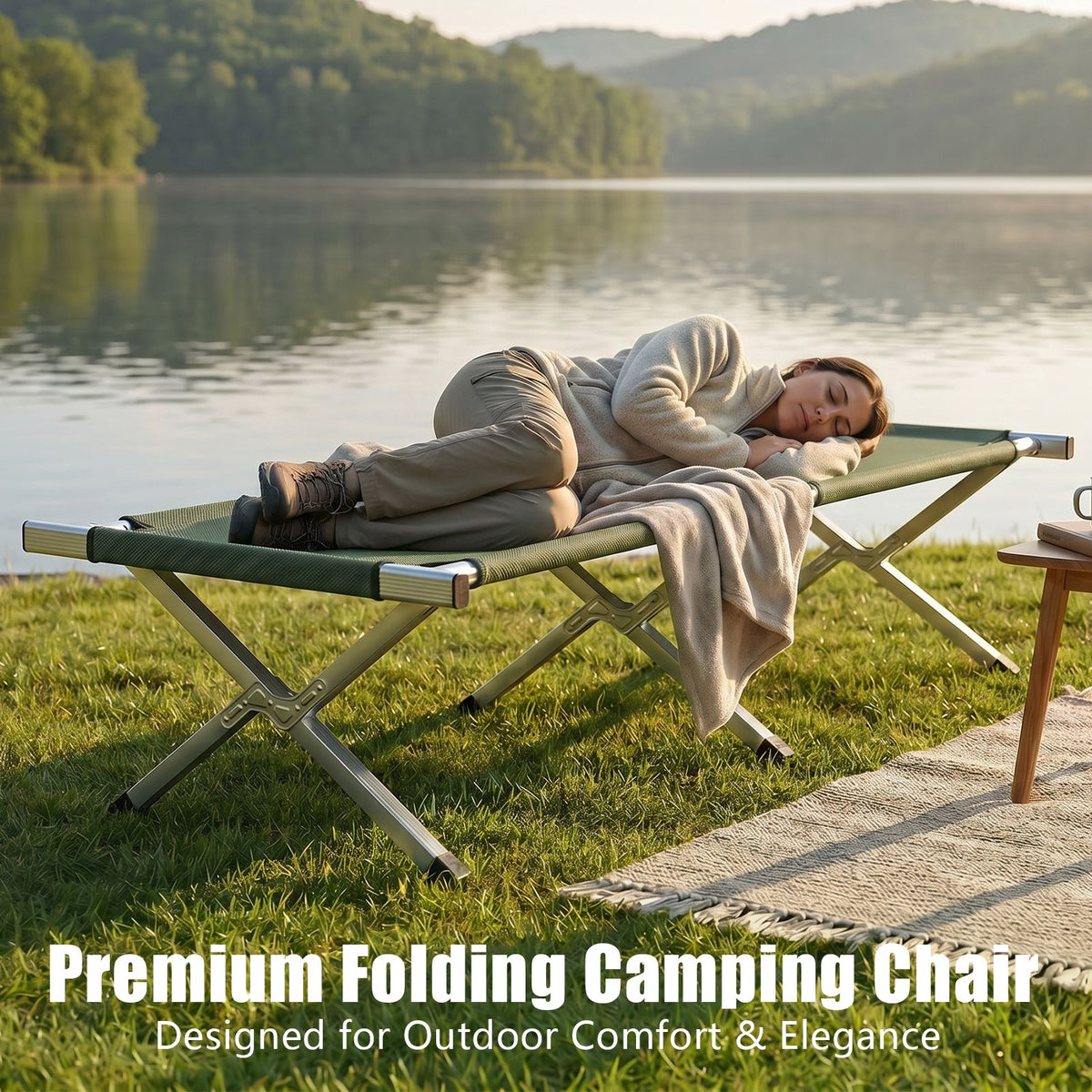 75-Inch Portable Folding Guest Bed with Storage Bag - product view 5