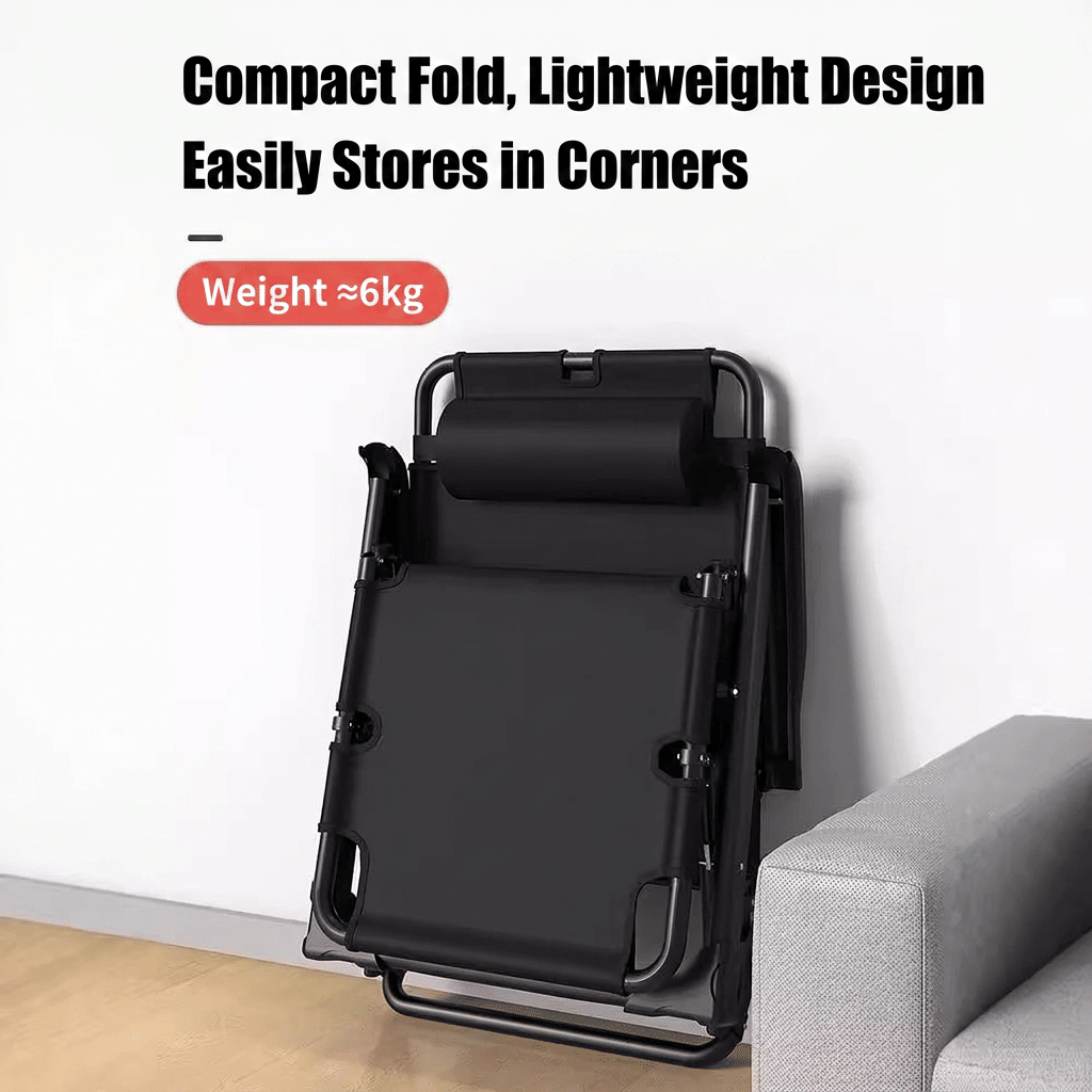 Adjustable Outdoor Folding Lounge Chair with Cup Holder - product view 4