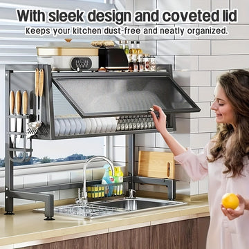 Adjustable Over-the-Sink Dish Drying Rack