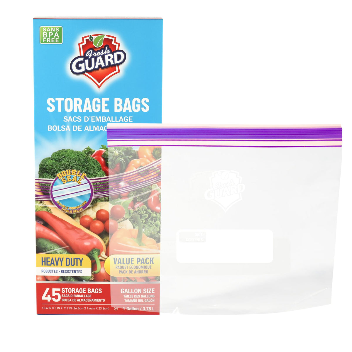 45-Count Heavy-Duty Reclosable Food Storage Bags - product view 7