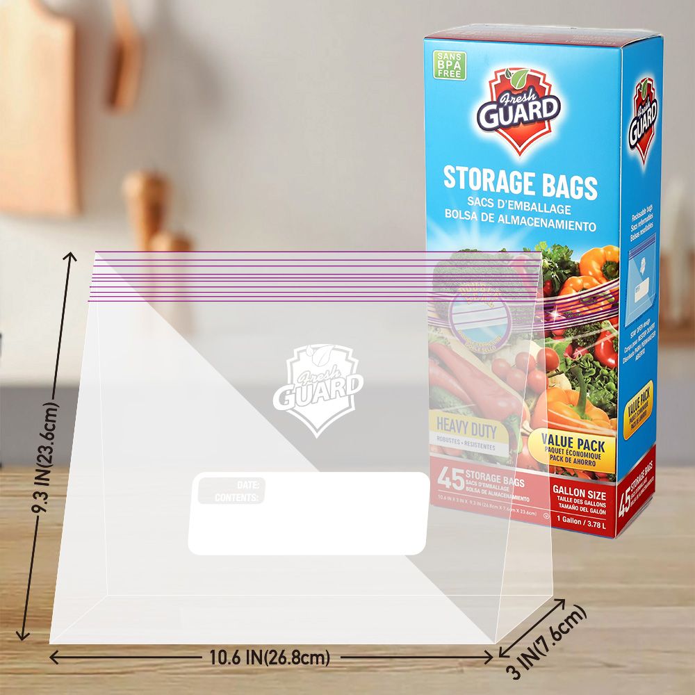 45-Count Heavy-Duty Reclosable Food Storage Bags - product view 3
