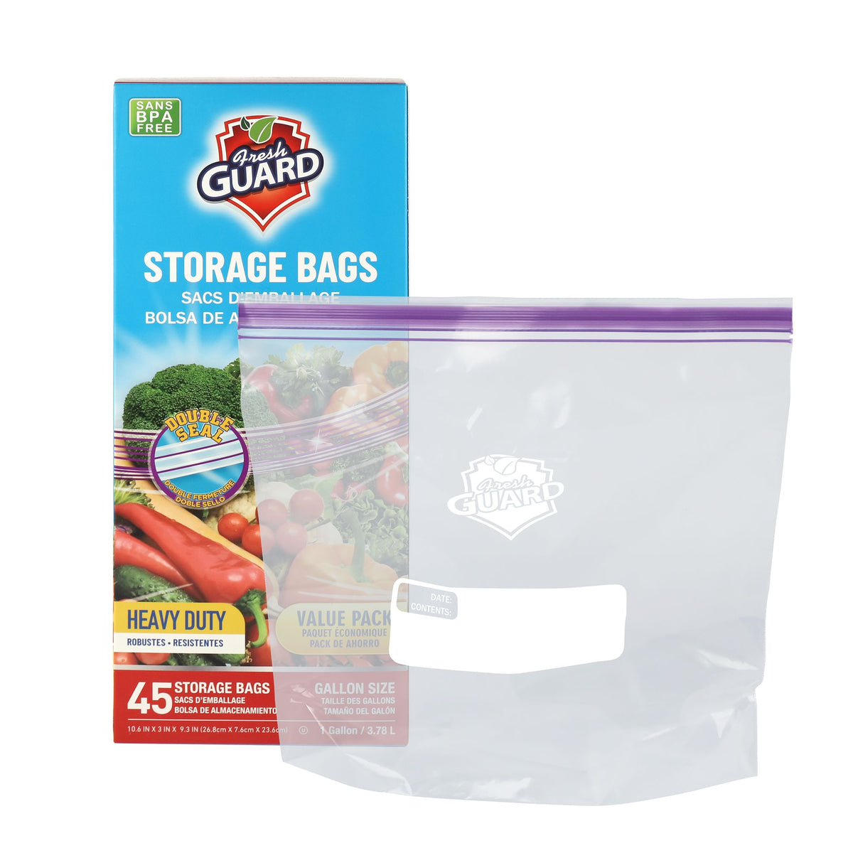 45-Count Heavy-Duty Reclosable Food Storage Bags - product view 8