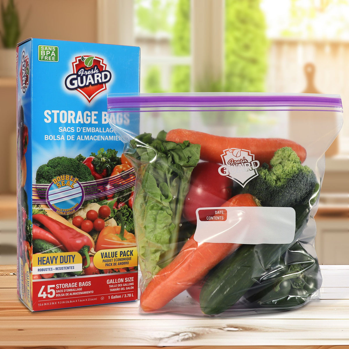 45-Count Heavy-Duty Reclosable Food Storage Bags - product view 6