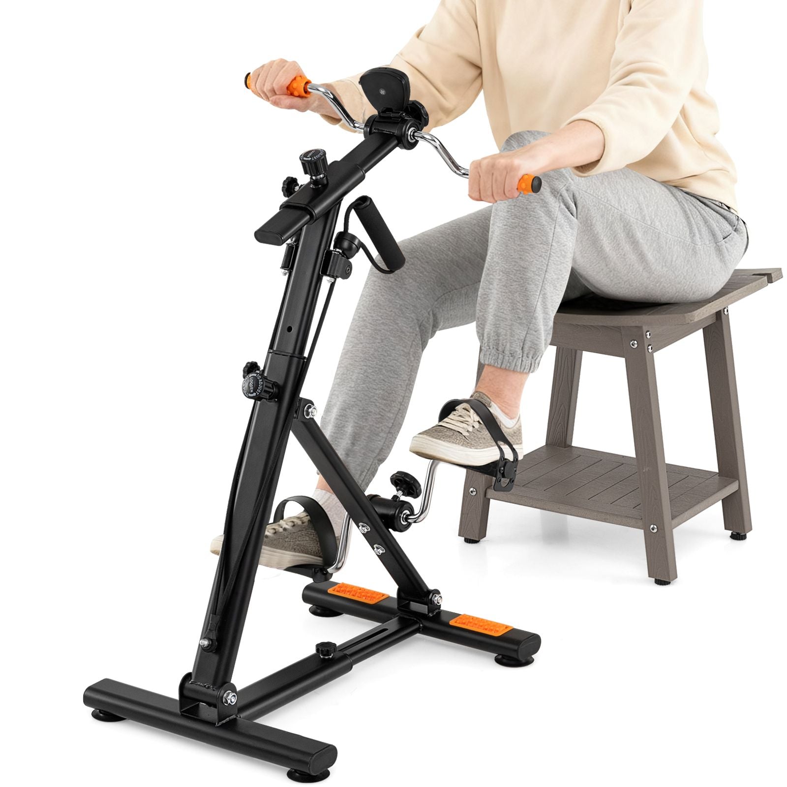Pedal Exerciser with Adjustable Resistance for Arm and Leg Workout