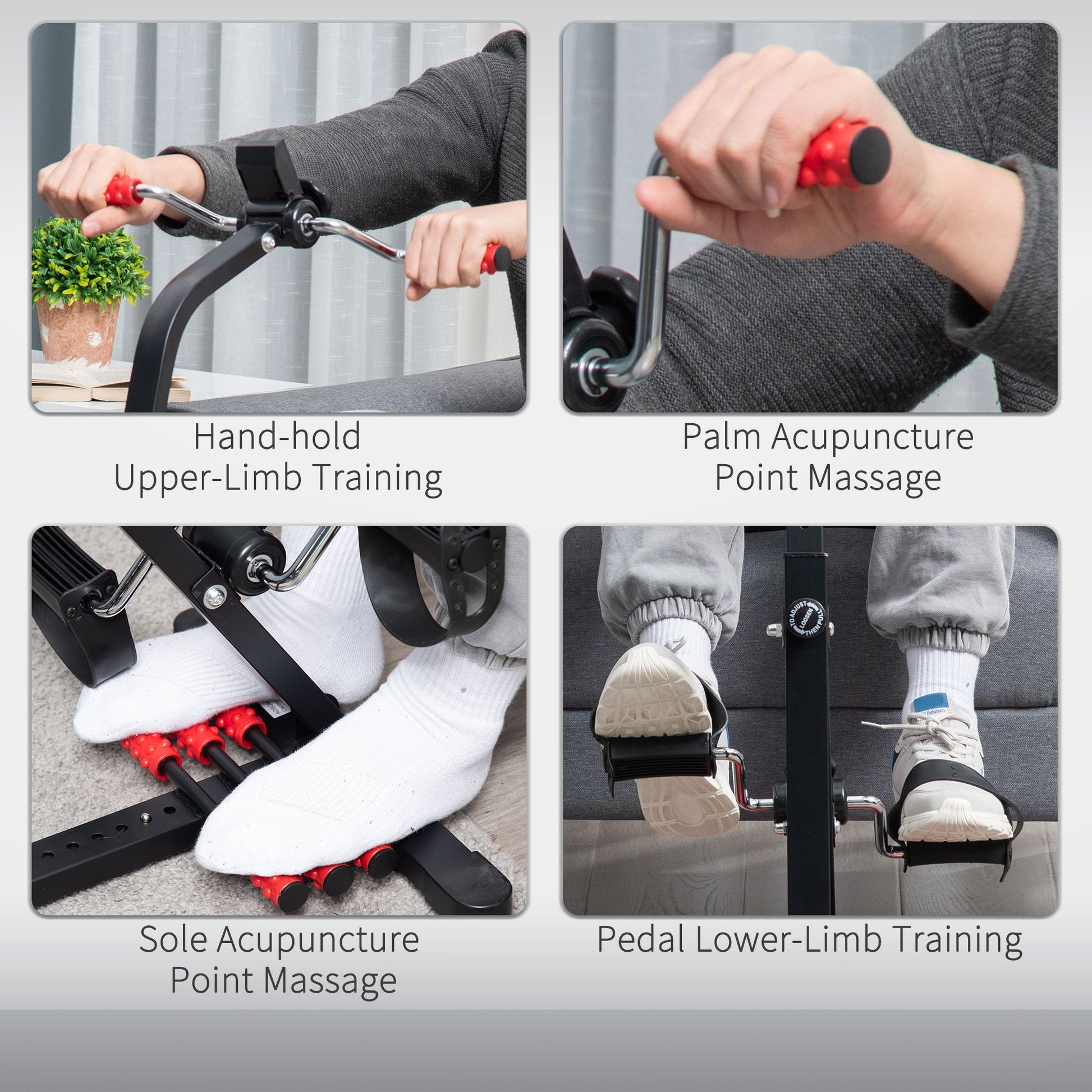 Soozier Adjustable Pedal Exerciser for Arms and Legs with LCD Display - product view 8