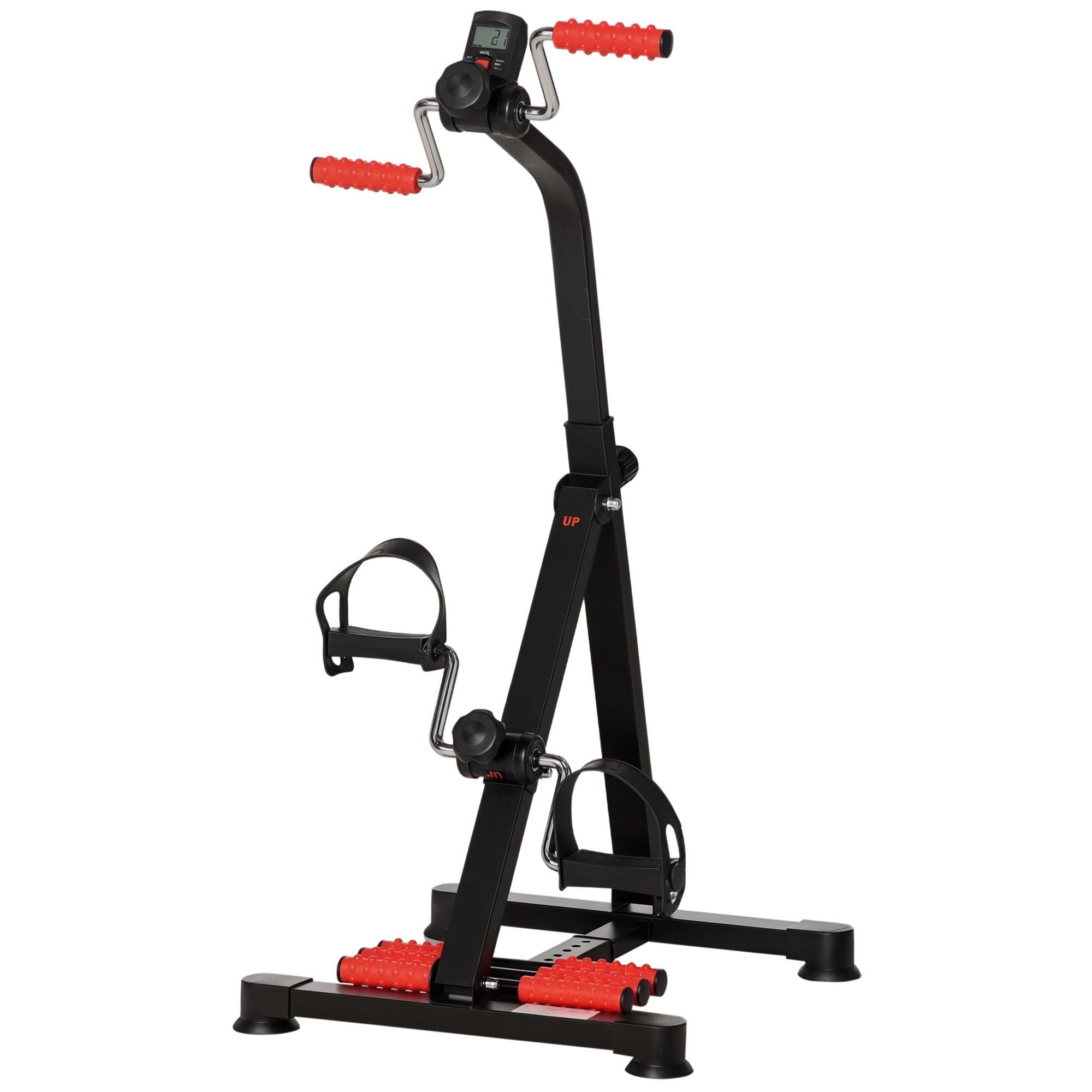 Soozier Adjustable Pedal Exerciser for Arms and Legs with LCD Display