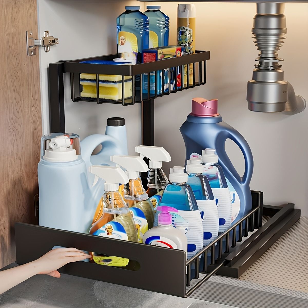 1-Pack Sliding Under-Sink Cabinet Organizer