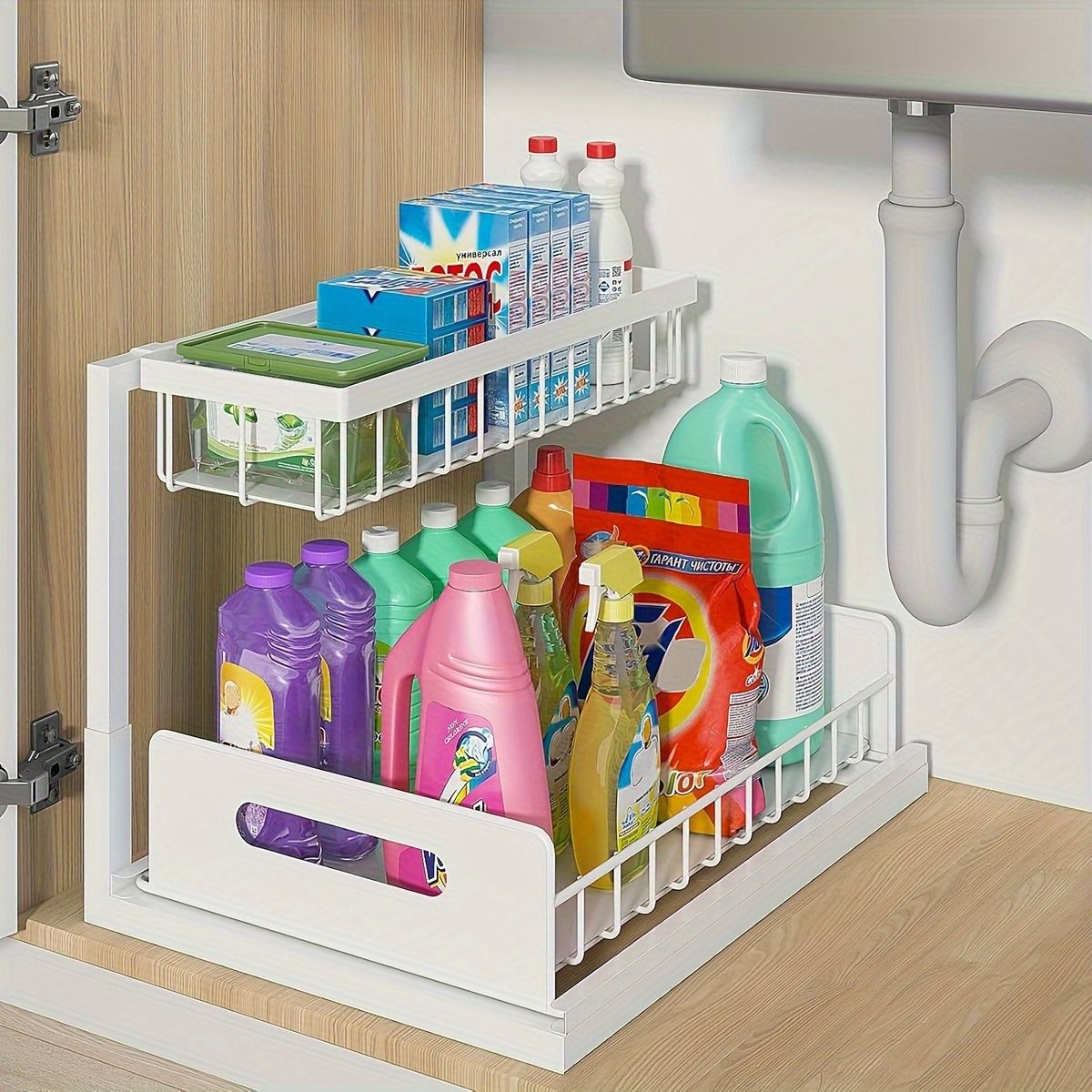 1-Pack Sliding Under-Sink Cabinet Organizer