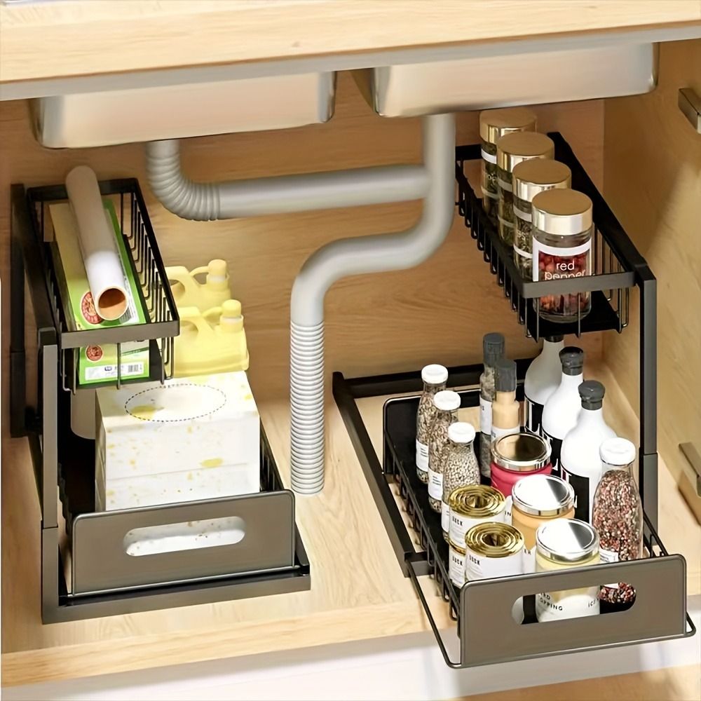2-Pack Sliding Under-Sink Cabinet Organizers - product view 5