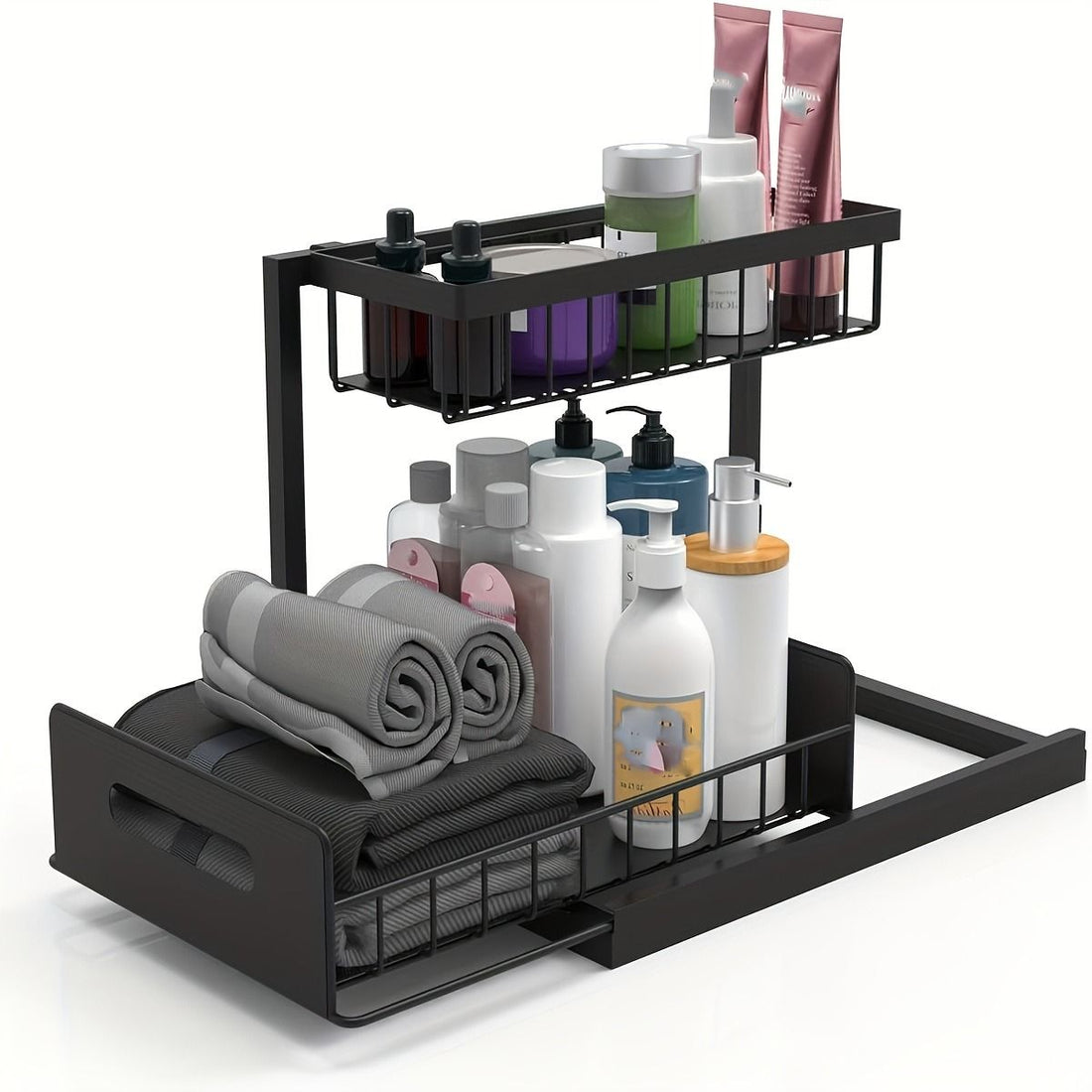 2-Pack Sliding Under-Sink Cabinet Organizers