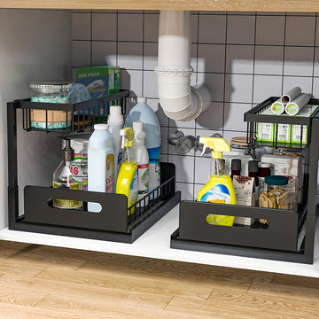 2-Pack Sliding Under-Sink Cabinet Organizers