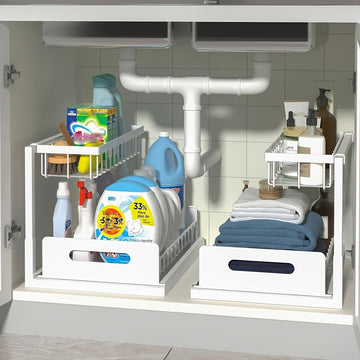 2-Pack Sliding Under-Sink Cabinet Organizers