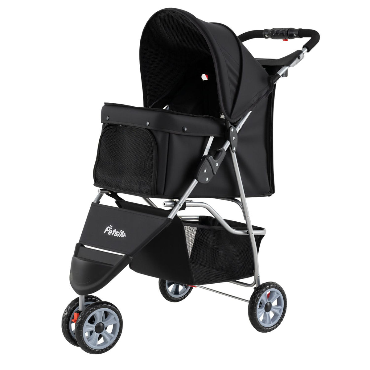 3 Wheel Pet Stroller for Small Dogs Cats up to 33 LBS