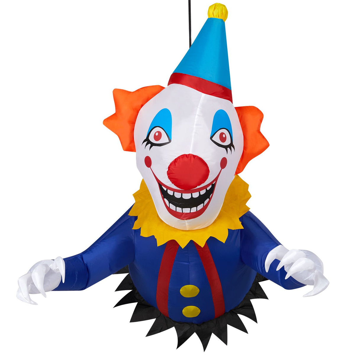 3.3 FT Halloween Inflatable Clown Broke Out from Window Outdoor Decorations, Scary Blow up Decor with Built-in LED Lights for Holiday Party Yard Lawn - product view 6