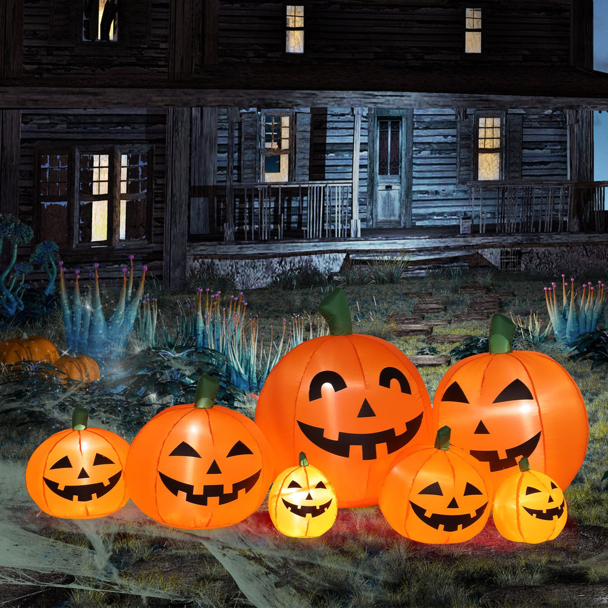7ft Classic 7pcs LED String Lights 7pcs Pumpkin Inflatable Halloween Decoration - product view 10