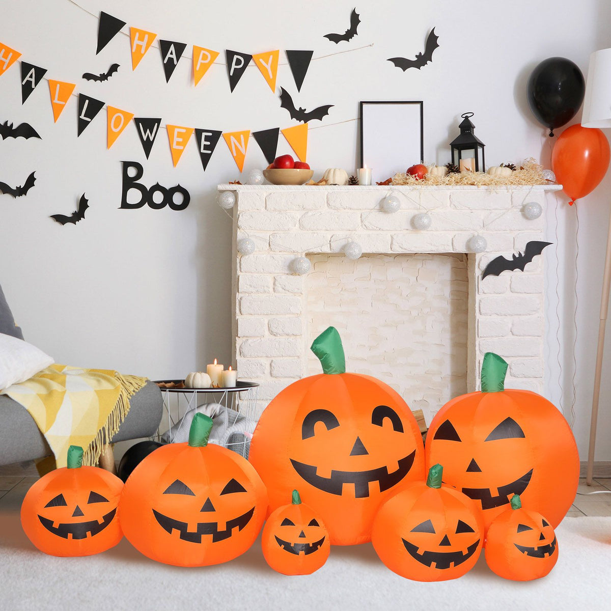 7ft Classic 7pcs LED String Lights 7pcs Pumpkin Inflatable Halloween Decoration - product view 11