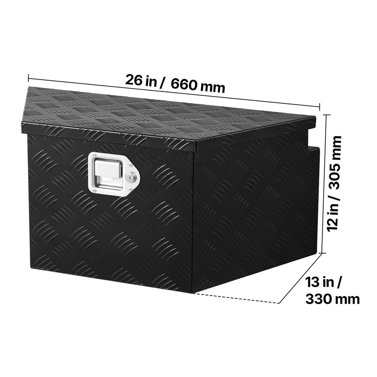 VEVOR 26 x 13 x 12 in Aluminum Trailer Tongue Tool Box