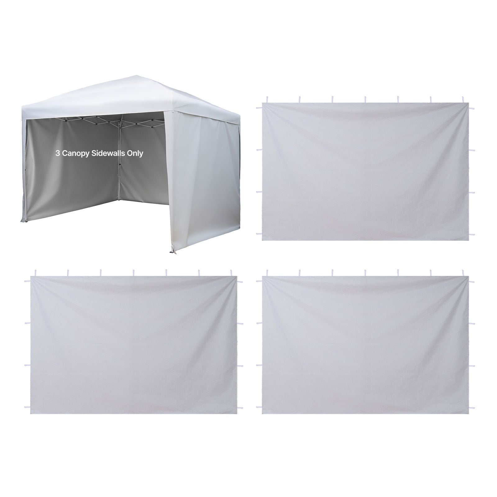 VEVOR 10 x 10 ft Canopy Sidewalls, 3-Side Set