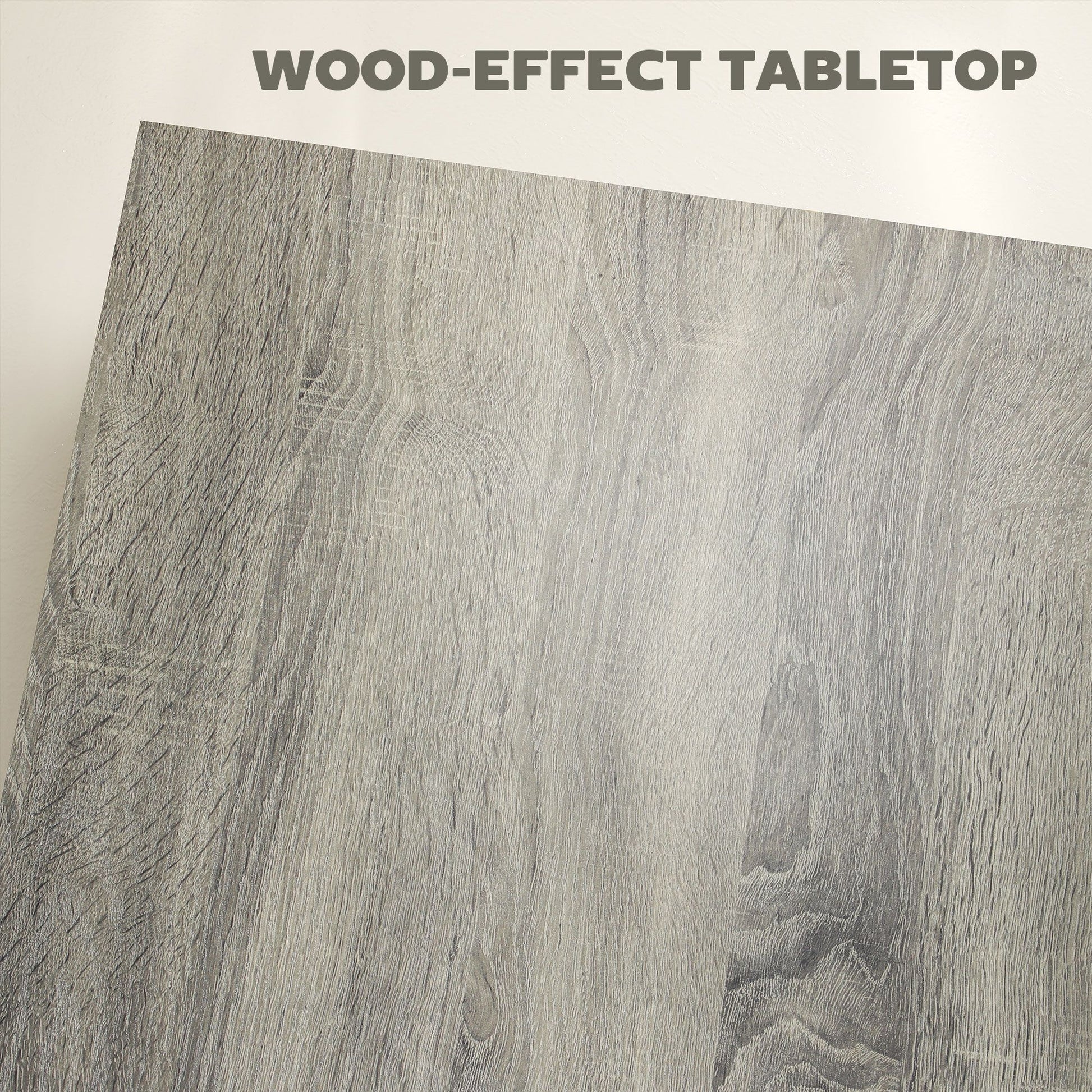 HOMCOM Square Coffee Table with 1.6 in Thick Top, Gray Wood Grain