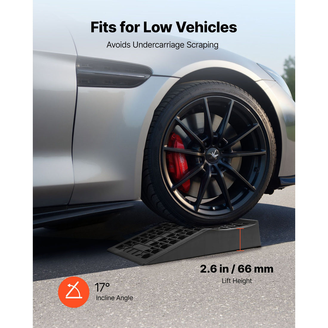 VEVOR Low-Profile Car Ramps, 20,000 lb GVW, 2-Pack